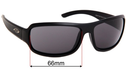 Sunglass Fix Replacement Lenses for Smith Drop Tactical - 66mm Wide 