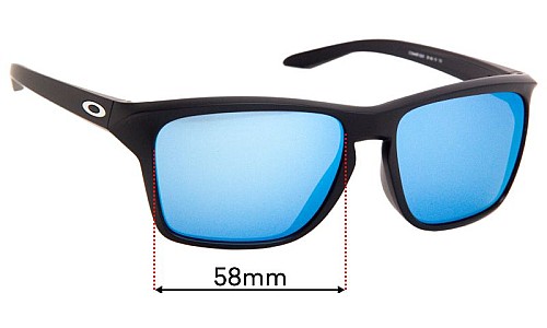Sunglass Fix Lentes de Repuesto para Oakley Sylas OO9448F ((Low Bridge Fit) - 58mm Wide Oakley Sylas OO9448F ((Low Bridge Fit) Lentes de Repuesto 58mm wide