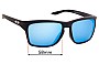 Sunglass Fix Lentes de Repuesto para Oakley Sylas OO9448F ((Low Bridge Fit) - 58mm Wide 