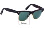 Sunglass Fix Replacement Lenses for Ray Ban B&L Wayfarer Max  - 54mm Wide 