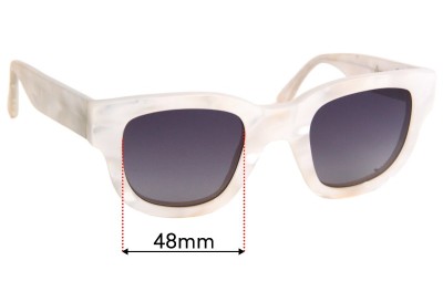 Acne Studios Pearlescent Square Frames  Replacement Lenses 48mm wide 
