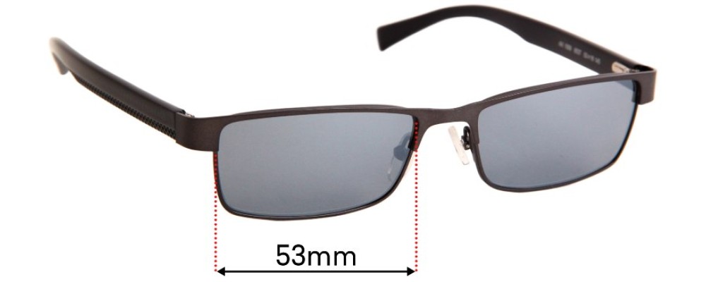 Sunglass Fix Replacement Lenses for Armani Exchange AX 1009 - 53mm Wide
