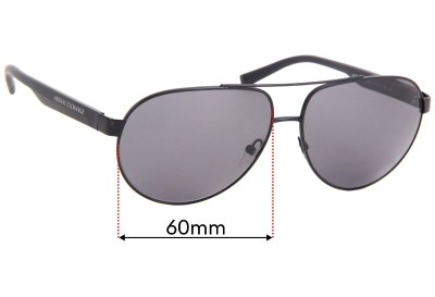 Armani Exchange AX 2022/S Replacement Lenses 60mm wide 