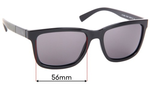 Sunglass Fix Replacement Lenses for Armani Exchange AX 4045S - 56mm Wide 