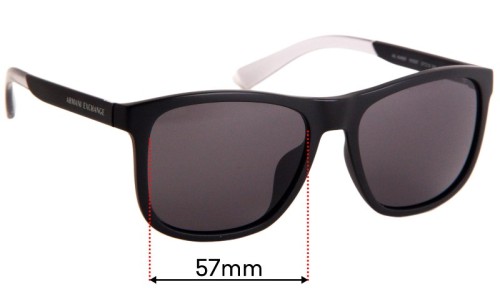 Sunglass Fix Replacement Lenses for Armani Exchange AX 4049SF - 57mm Wide 