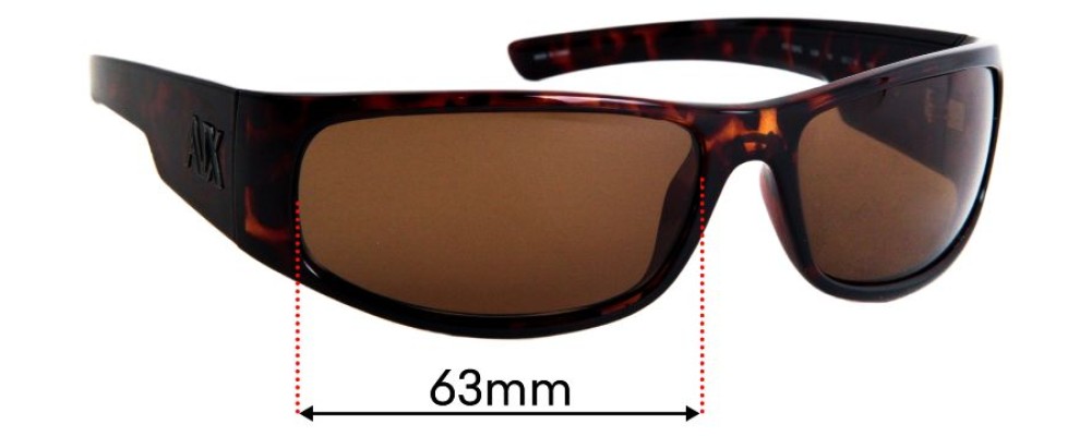 Sunglass Fix Replacement Lenses for Armani Exchange AX 199S - 63mm Wide
