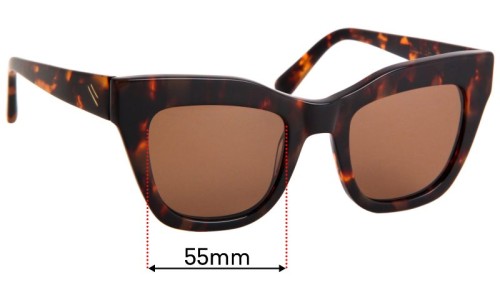 Sunglass Fix Lentes de Repuesto para Bask Eyewear Dusk - 50mm Wide 