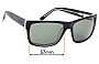 Sunglass Fix Lentes de Repuesto para Bill Bass Yves - 57mm Wide 