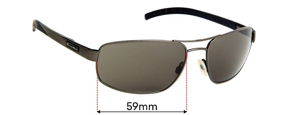Sunglass Fix Replacement Lenses for Bolle Bounce - 59mm Wide
