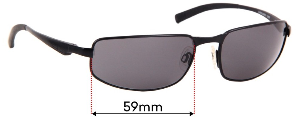 Sunglass Fix Replacement Lenses for Bolle Everglades - 59mm Wide