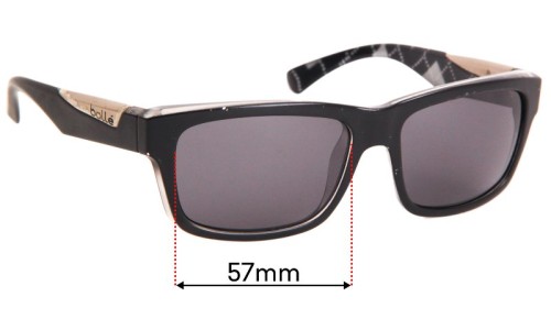 Sunglass Fix Replacement Lenses for Bolle Jude  - 57mm Wide 