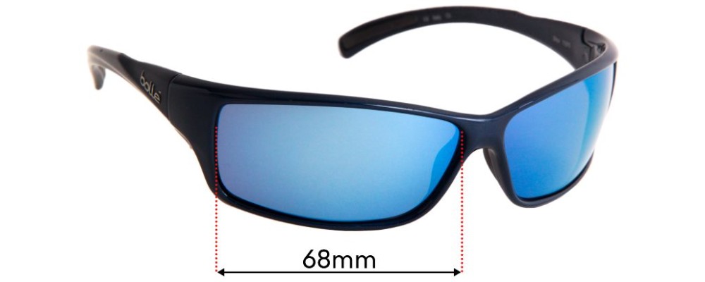 Sunglass Fix Replacement Lenses for Bolle Slice - 68mm Wide