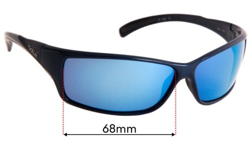 Sunglass Fix Replacement Lenses for Bolle Slice - 68mm Wide 