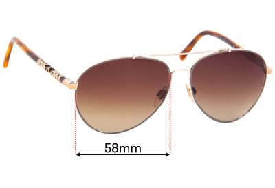Burberry B 3089 Replacement Lenses 58mm wide 