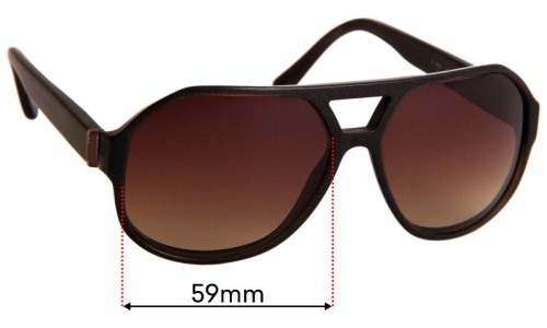 Sunglass Fix Replacement Lenses for Burberry B 4091 - 59mm Wide 