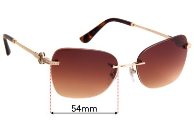 Sunglass Fix Replacement Lenses for Bvlgari 2216-B - 54mm Wide 