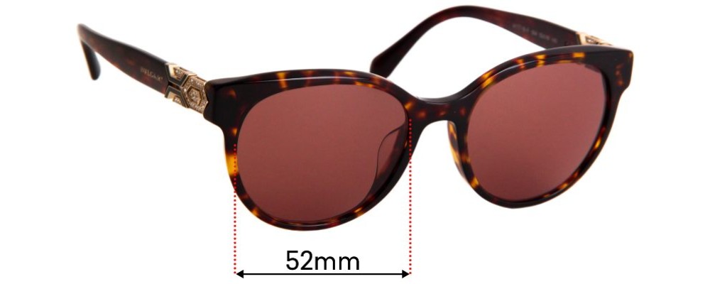 Sunglass Fix Replacement Lenses for Bvlgari 4177-B-F - 52mm Wide