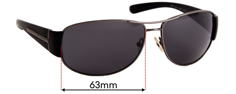 Sunglass Fix Replacement Lenses for Bvlgari 5007 - 63mm Wide