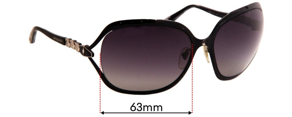 Sunglass Fix Replacement Lenses for Bvlgari 6037-B - 63mm Wide