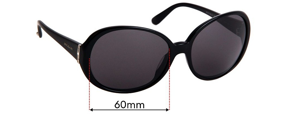 Sunglass Fix Replacement Lenses for Bvlgari 8070-B-A - 60mm Wide