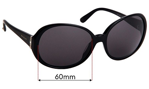 Sunglass Fix Replacement Lenses for Bvlgari 8070-B-A - 60mm Wide 