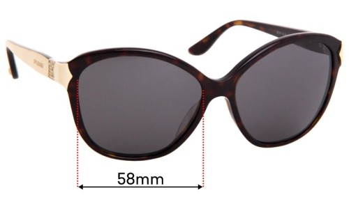 Sunglass Fix Replacement Lenses for Bvlgari 8092-B-A - 58mm Wide 