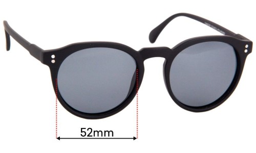 Sunglass Fix Replacement Lenses for Cancer Council Bright - 52mm Wide 