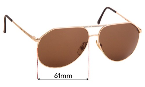 Sunglass Fix Replacement Lenses for Carrera 5402 - 61mm Wide 