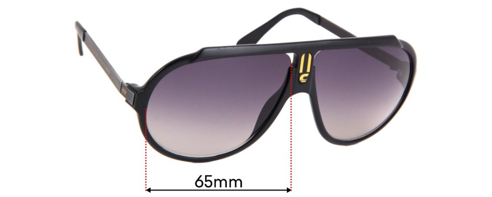 Sunglass Fix Replacement Lenses for Carrera 5512  - 65mm Wide