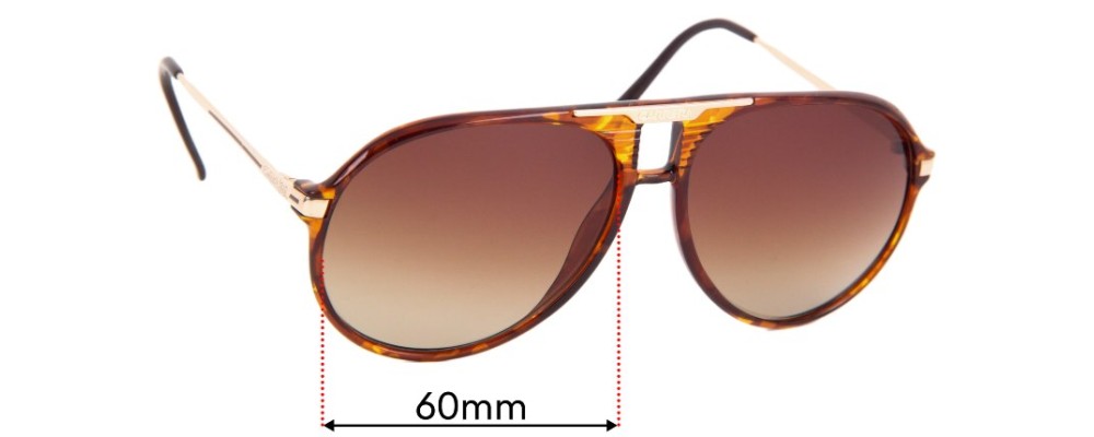 Sunglass Fix Replacement Lenses for Carrera 5595 - 60mm Wide