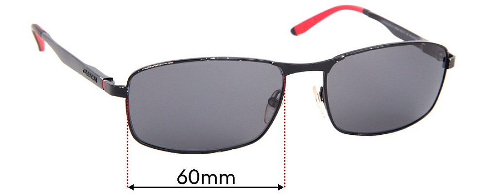 Sunglass Fix Replacement Lenses for Carrera 8012/S - 60mm Wide