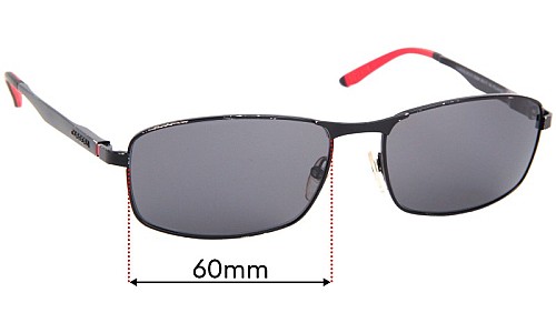 Sunglass Fix Replacement Lenses for Carrera 8012/S - 60mm Wide 