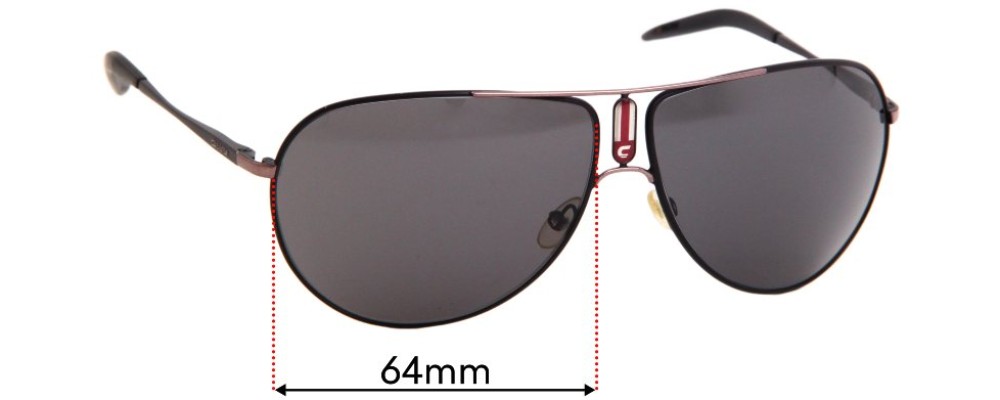 Sunglass Fix Replacement Lenses for Carrera Gipsy - 64mm Wide