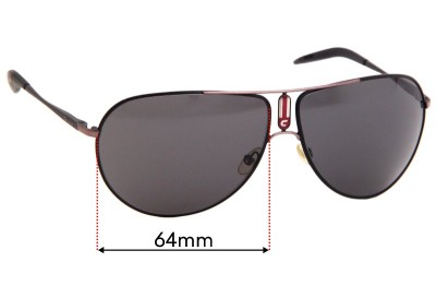 Carrera Gipsy Replacement Sunglass Lenses - 64mm wide 
