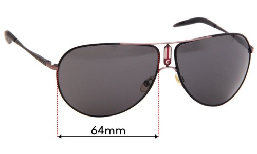 Sunglass Fix Replacement Lenses for Carrera Gipsy - 64mm Wide 