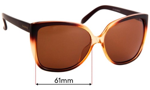 Sunglass Fix Replacement Lenses for Carve Sheree - 61mm Wide 