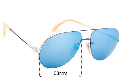 Cazal MOD 723 Verres de Remplacement 63mm wide 