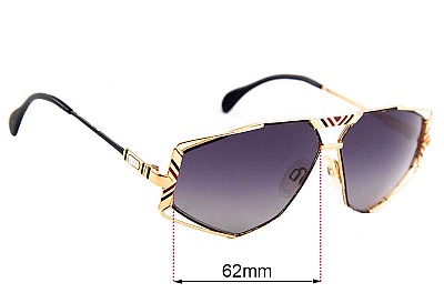 Cazal MOD 956 Verres de Remplacement 62mm wide 