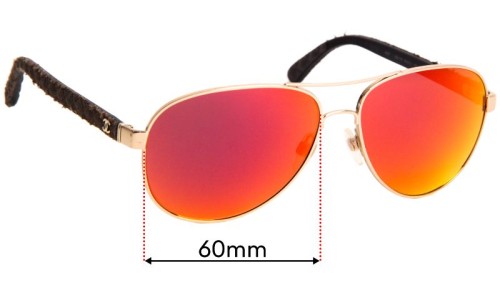 Sunglass Fix Replacement Lenses for Chanel 4207 - 60mm Wide 