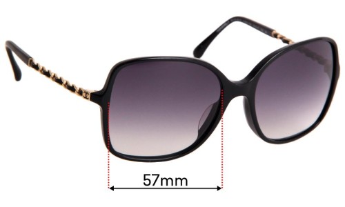 Sunglass Fix Replacement Lenses for Chanel 5210-Q-A - 57mm Wide 