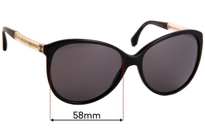 Chanel 5225-Q Replacement Lenses 58mm wide 