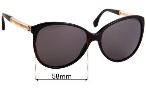 Sunglass Fix Replacement Lenses for Chanel 5225-Q - 58mm Wide 