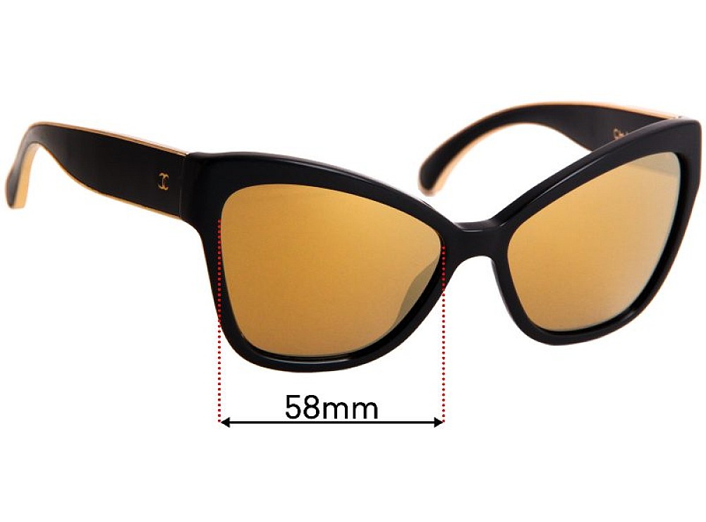 Sunglass Fix Replacement Lenses for Chanel 5271 - 58mm Wide Sunglass Fix Replacement Lenses for Chanel 5271 - 58mm Wide