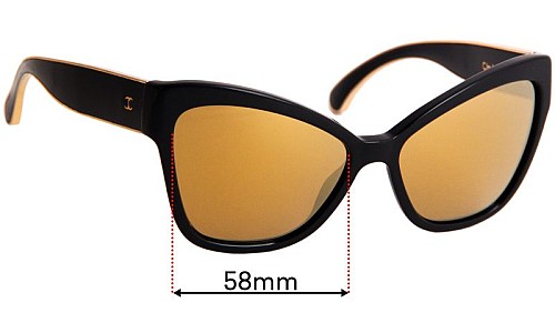 Sunglass Fix Replacement Lenses for Chanel 5271 - 58mm Wide Sunglass Fix Replacement Lenses for Chanel 5271 - 58mm Wide