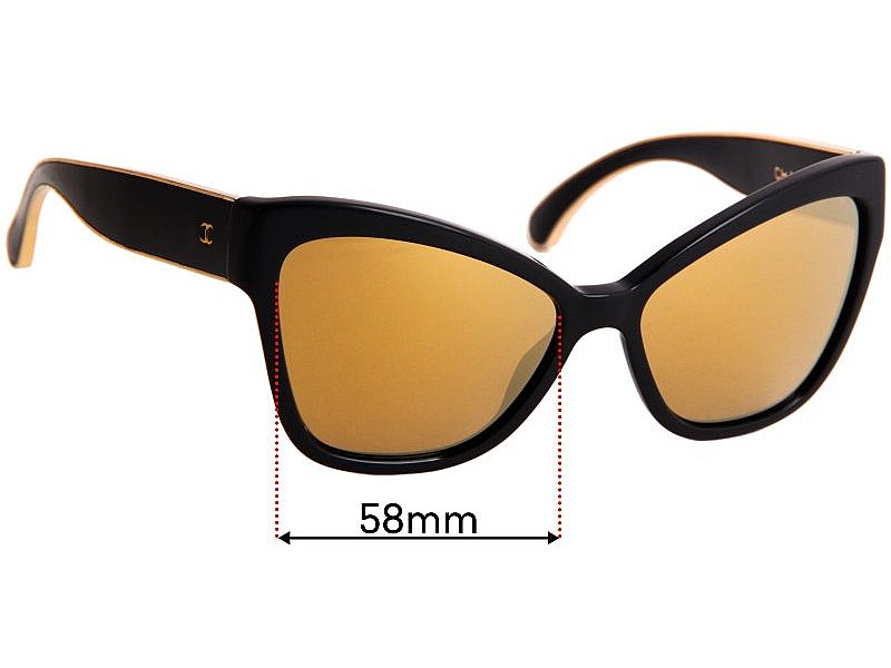 Chanel 5271 58mm Replacement Lenses by Sunglass Fix™