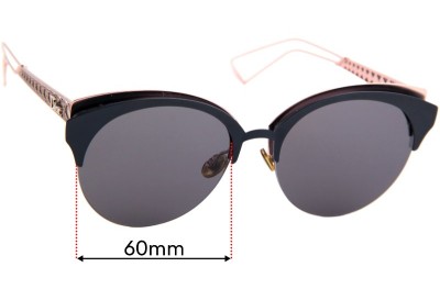 Christian Dior Diorama Club Replacement Lenses 60mm wide 