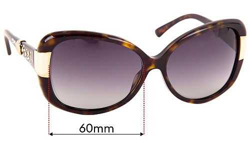 Sunglass Fix Replacement Lenses for Christian Dior Midnight - 60mm Wide 
