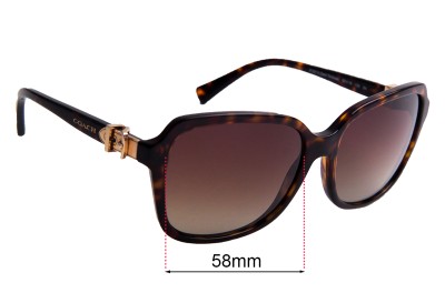 Coach HC8179 Replacement Lenses 58mm wide 