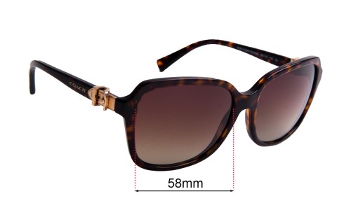 Sunglass Fix Replacement Lenses for Coach HC8179 - 58mm Wide 