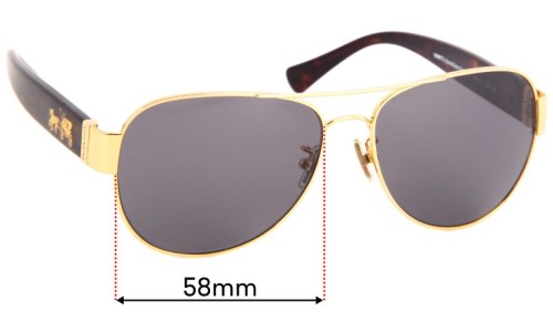 Sunglass Fix Replacement Lenses for Coach HC7059 - 58mm Wide 
